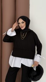 Gömlek Detaylı Oysh Takım - Siyah - Görsel 5