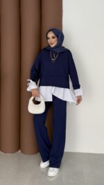 Gömlek Detaylı Oysh Takım - Lacivert - Görsel 2