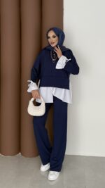 Gömlek Detaylı Oysh Takım - Lacivert