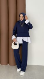 Gömlek Detaylı Oysh Takım - Lacivert - Görsel 4