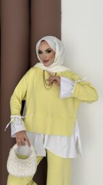 Gömlek Detaylı Oysh Takım - Sarı - Görsel 5