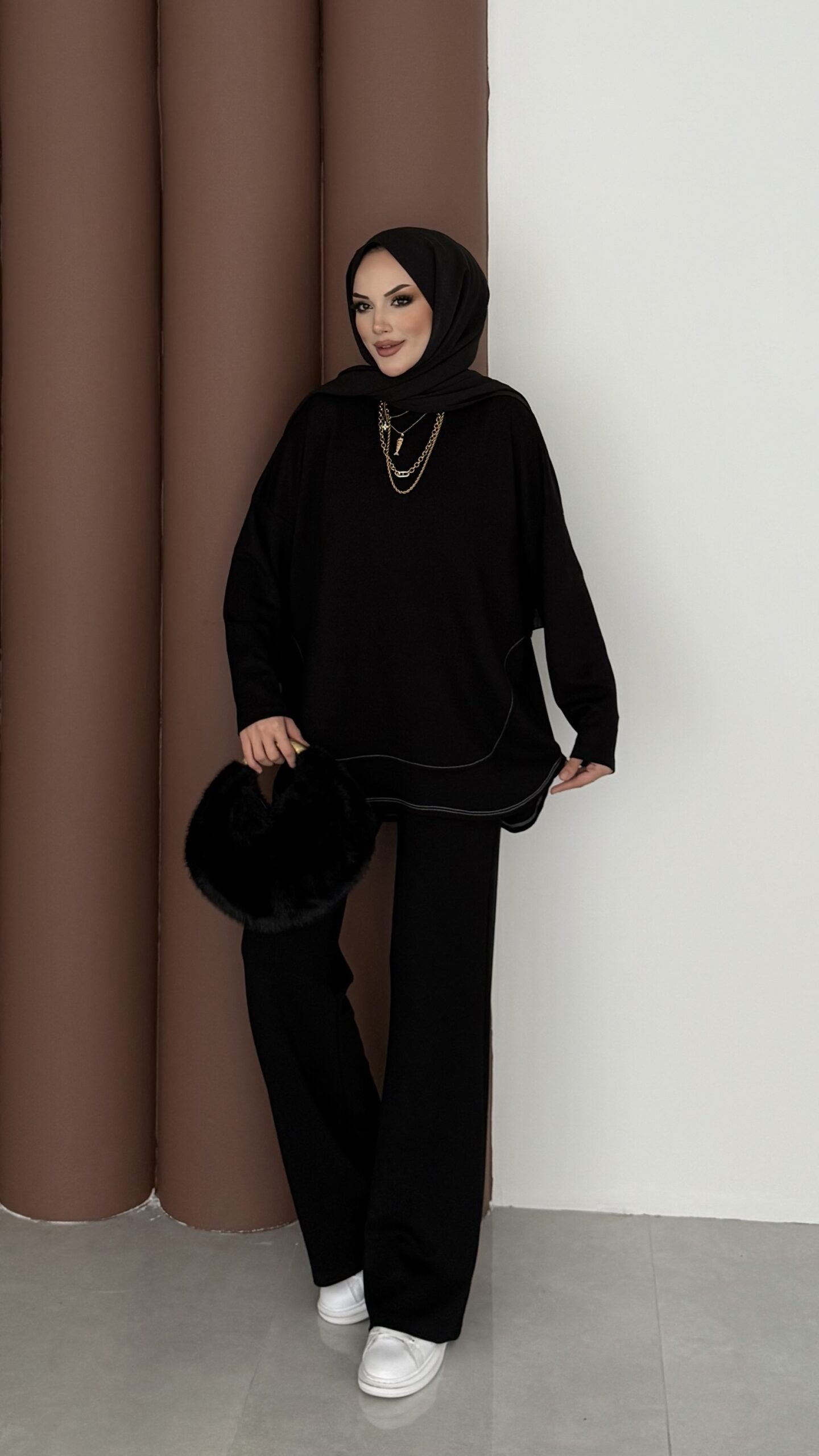 Baggy Premium Dikişli Oysh İkili Takım - Siyah