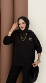 Logolu Premium Oysh İkili Takım - Siyah - Görsel 6