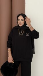 Logolu Premium Oysh İkili Takım - Siyah - Görsel 5