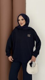 Logolu Premium Oysh İkili Takım - Lacivert - Görsel 4