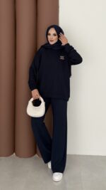 Logolu Premium Oysh İkili Takım - Lacivert - Görsel 2