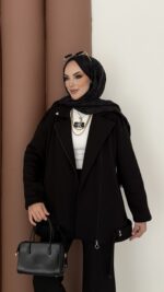 Blok Premium Şardonlu Ceket İkili Takım - Siyah - Görsel 6