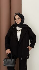 Blok Premium Şardonlu Ceket İkili Takım - Siyah - Görsel 8