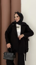 Blok Premium Şardonlu Ceket İkili Takım - Siyah - Görsel 10