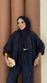 Glitter Bomber İkili Takım - Lacivert