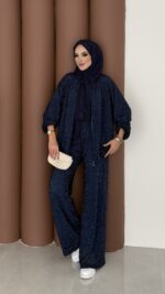 Glitter Bomber İkili Takım - Lacivert - Görsel 5