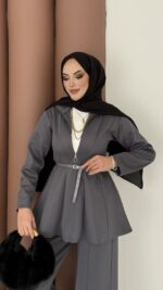 Elinnor Puf Scuba İkili Takım - Antrasit - Görsel 5