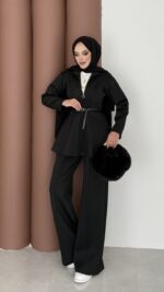 Elinnor Puf Scuba İkili Takım - Siyah - Görsel 3