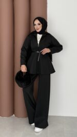 Elinnor Puf Scuba İkili Takım - Siyah - Görsel 2