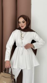 Elinnor Puf Scuba İkili Takım - Beyaz - Görsel 6