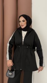 Glow Fermuarlı Scuba İkili Takım - Siyah - Görsel 4