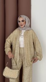 Glitter Bomber İkili Takım - Gold