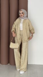 Glitter Bomber İkili Takım - Gold - Görsel 2