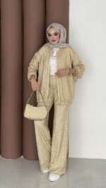 Glitter Bomber İkili Takım - Gold - Görsel 3