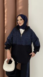 Cool Kum Payet Şardonlu İkili Takım - Lacivert - Görsel 4