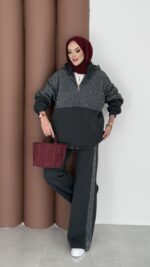 Cool Kum Payet Şardonlu İkili Takım - Antrasit - Görsel 3