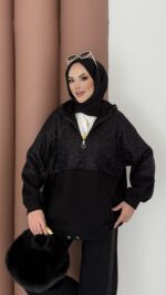 Cool Kum Payet Şardonlu İkili Takım - Siyah - Görsel 4