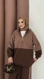 Cool Kum Payet Şardonlu İkili Takım - Kahverengi - Görsel 6