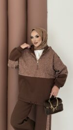 Cool Kum Payet Şardonlu İkili Takım - Kahverengi - Görsel 4