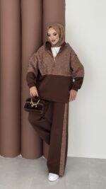 Cool Kum Payet Şardonlu İkili Takım - Kahverengi - Görsel 3