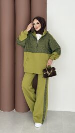 Cool Kum Payet Şardonlu İkili Takım - Haki - Görsel 2