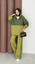 Cool Kum Payet Şardonlu İkili Takım - Haki - Görsel 3