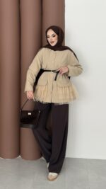 Pinterest Tütü Trenç - Bej - Görsel 4