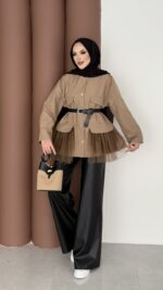 Pinterest Tütü Trenç - Haki - Görsel 2