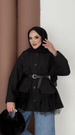 Pinterest Tütü Trenç - Siyah - Görsel 3