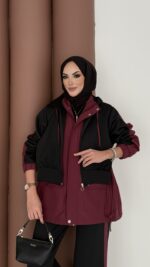 Quizi Kapşonlu İkili Takım - Siyah - Görsel 6