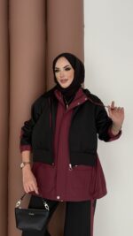 Quizi Kapşonlu İkili Takım - Siyah - Görsel 8