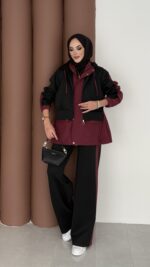 Quizi Kapşonlu İkili Takım - Siyah - Görsel 3