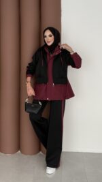 Quizi Kapşonlu İkili Takım - Siyah - Görsel 2