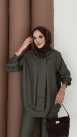 Silver Kaş Korse İkili Takım - Haki - Görsel 5