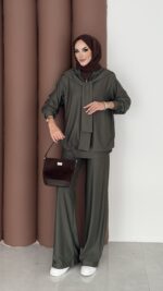 Silver Kaş Korse İkili Takım - Haki - Görsel 2