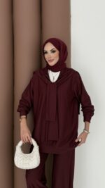 Silver Kaş Korse İkili Takım - Bordo - Görsel 6