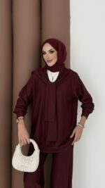 Silver Kaş Korse İkili Takım - Bordo - Görsel 8