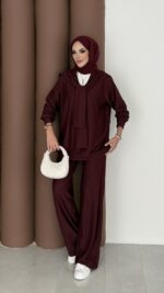 Silver Kaş Korse İkili Takım - Bordo - Görsel 3