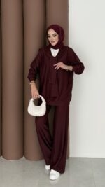 Silver Kaş Korse İkili Takım - Bordo - Görsel 4