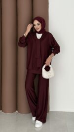 Silver Kaş Korse İkili Takım - Bordo - Görsel 2