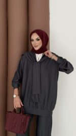 Silver Kaş Korse İkili Takım - Antrasit - Görsel 5