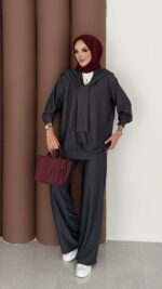 Silver Kaş Korse İkili Takım - Antrasit - Görsel 2