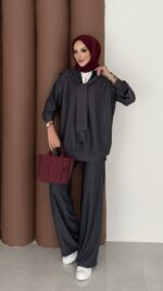 Silver Kaş Korse İkili Takım - Antrasit