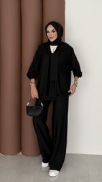 Silver Kaş Korse İkili Takım - Siyah