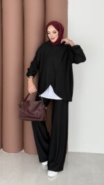 Lisbon Premium İçlikli İkili Takım - Siyah - Görsel 2